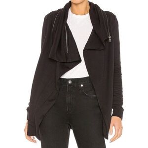 Black Drape Front Sweater